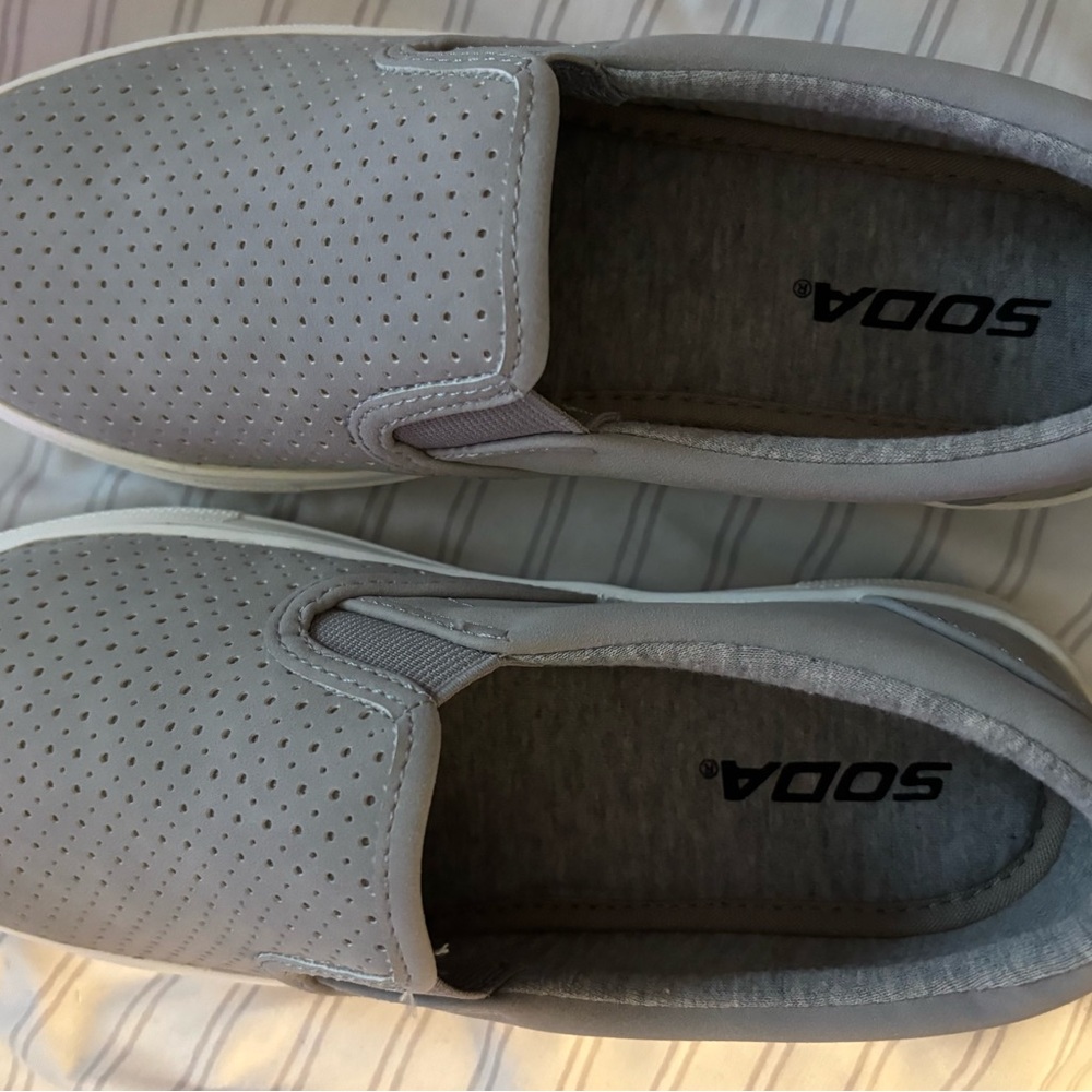 Soda women’s  Gray Slip-On Shoes
